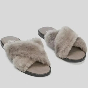 Eileen Fisher Cross Shearling Slipper